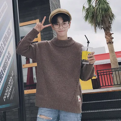 Свитер с высоким воротником мужской зимний утолщенный свитер осень 2020 новый