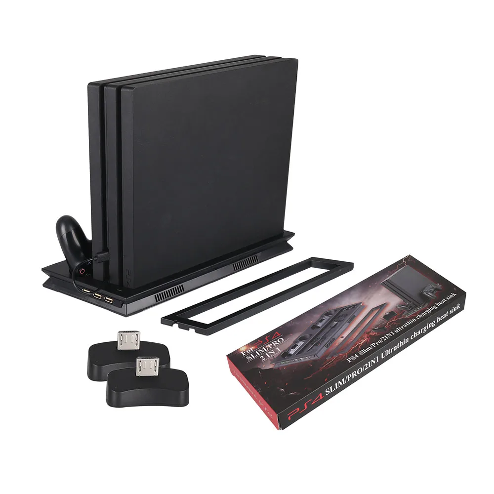 Вертикальная охлаждающая зарядная подставка 2 в 1 для PS4 Slim/Pro P S4 игровая станция 4