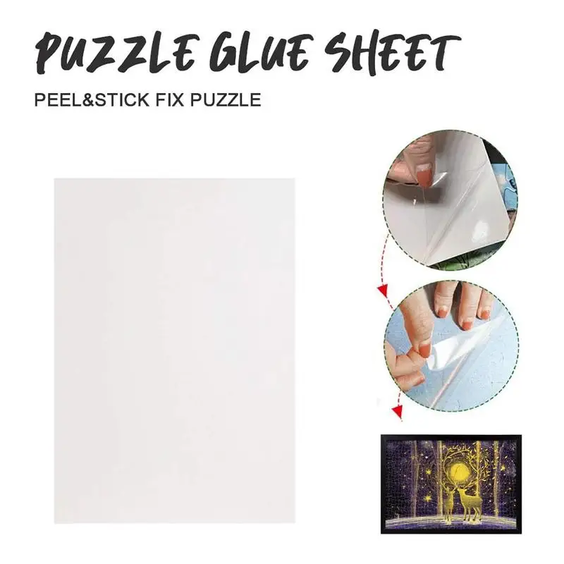 

4/10/20pcs Transparent Jigsaw Puzzle Glue Sheet 1000 Pieces Puzzles Game Clear Sticker Adhesive Backing Tools For Jigsaw Puzzles