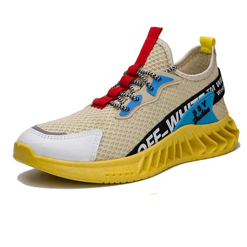 

Mens Casual Sports Shoes Personality Fashion Flying Knit Sneakers Men Outdoor Shoes Korean Students Large Size Running Shoes Man