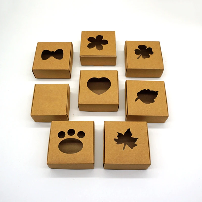 Подарочная коробка из крафт бумаги свадебные конфеты праздничные пустотелые