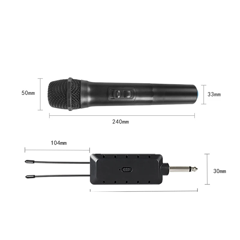 

Wireless Microphone Handheld Dynamic Vocal Microphone Voice Amplifier 2-in-1 DJA99