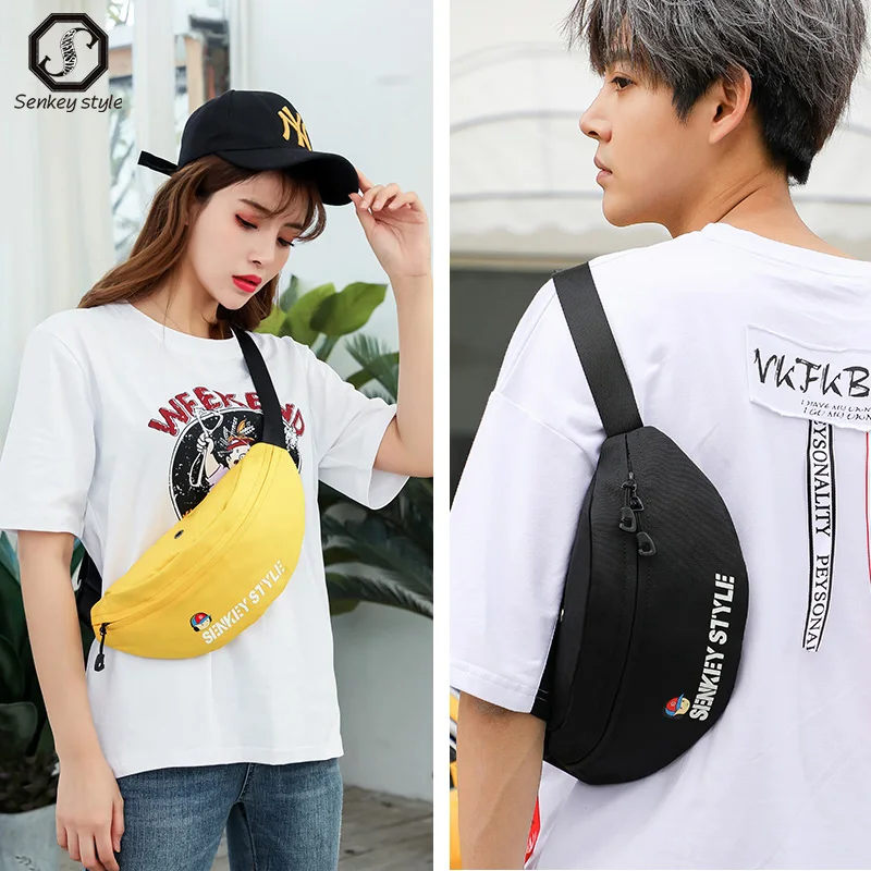 

SENKEY 2021 Unisex Fashion Waist Bag Women Chest bag Oxford waterproof Shoulder Bag Messenger Bags Females Travel Crossbody Bag