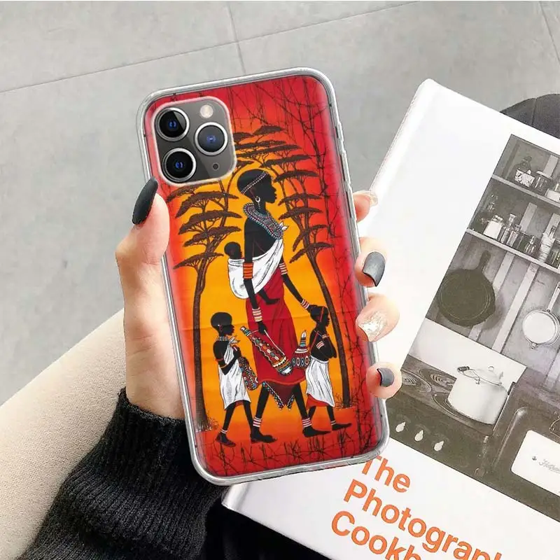 Африканский женский чехол для телефона Apple iPhone 11 13 12 Pro XS Max XR X 7 8 6 6S Plus Mini 5 5S SE