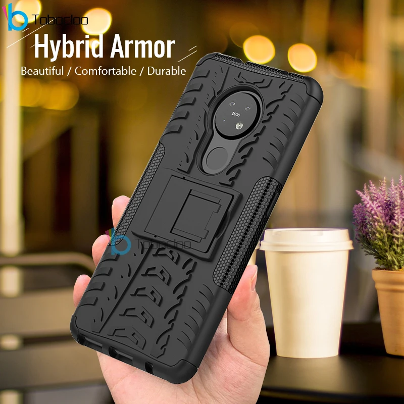 Гибридный бронированный чехол для Nokia 1 2 3 4 5 6 2018 7 Plus 8 X5 X6 X7 подставка из мягкого