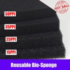 Многоразовая биохимическая Губка фильтр для воды аквариум Пруд пена биогубка фильтр аксессуары для аквариума черный