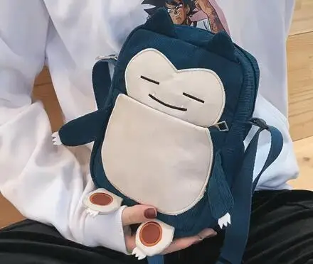 Snorlax bag Японский аниме Милый Пикачу мини сумка на плечо для детей взрослых сумки Косплей Snorlax Карманный Монстр подарки - Цвет: Snorlax bag