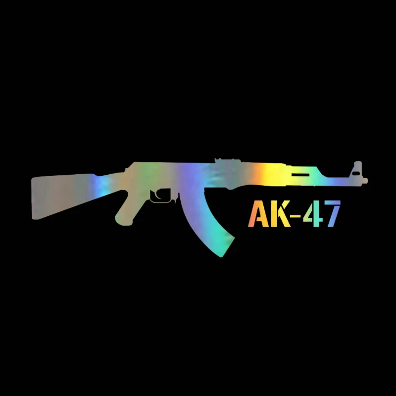 15X4.4CM Калашников AK-47 мультяшный пистолет автомобильные наклейки и виниловый