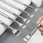 Кисть для акварельной гуаши, нейлоновая, двухцветная, миниатюрный веер, длинный стержень, товары для рукоделия