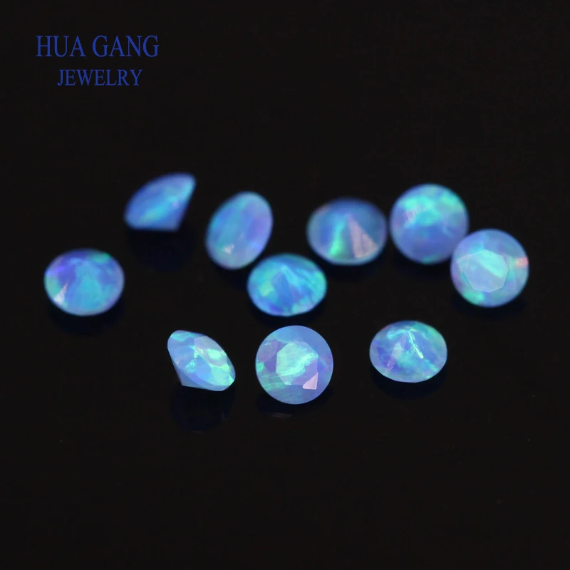 

OP05 Synthetic Opal Loose Stones Round Shape Sharp-Bottomed Created Opal Beads Semi-Precious Stones For Jewelry Making 4mm-20mm