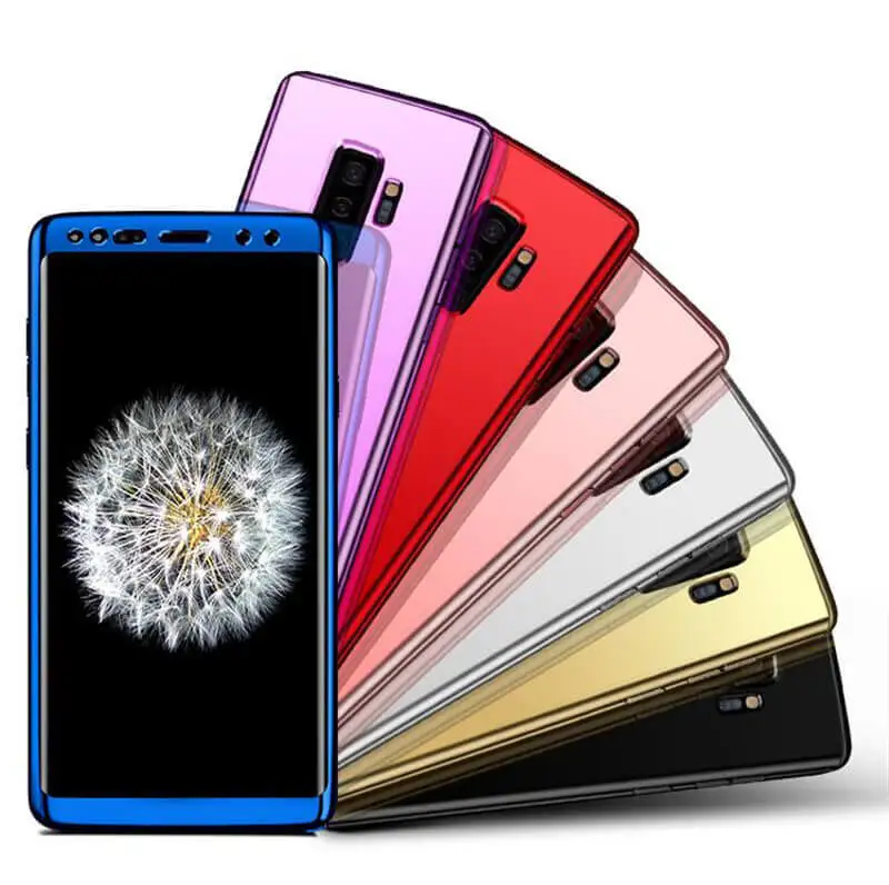 Для Samsung J6 J4 J4P Y9 Y7 Y6 Plus A20E A70 A40 A10 A50 A6 A7 A8 полное покрытие 3 в 1 зеркальный