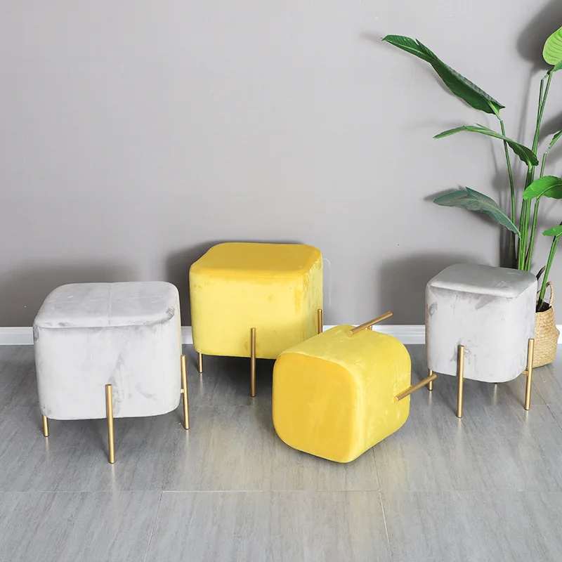 Нордический современный квадратный стул хлопковая ткань домашняя мебель для