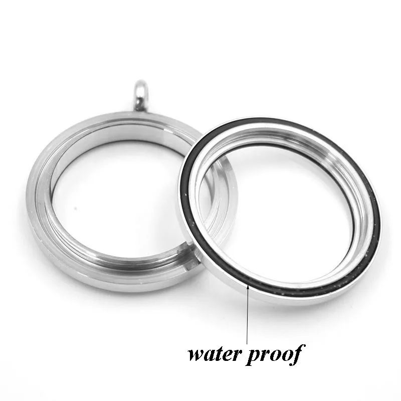 Оптовая продажа водонепроницаемые плавающие медальоны из нержавеющей стали 316l