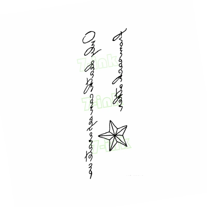 New Waterproof Temporary Tattoo Sticker English Letter Music Symbol Tatto Flash Tatoo Fake Tattoos for Woman Man | Красота и здоровье