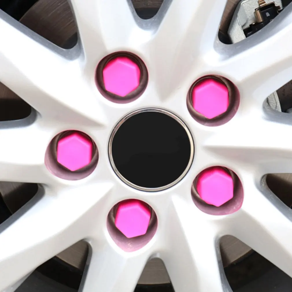 

Type 17 20Pcs Universal Car Wheel Screw Protector Tire Screw Cap Environmental Protection Silicone Cover Car Tire Cap