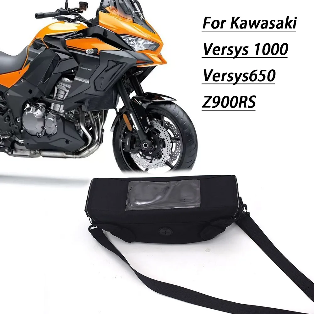 

For Kawasaki Versys 1000 Versys 650 Versys-X 300 Z900RS storage bag Modern waterproof motorcycle handlebar travel bag