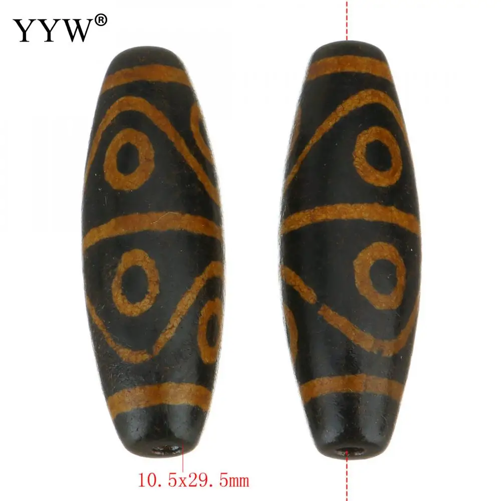 YYW 5pcs/Lot Vintage Natural Tibetan Dzi Beads Black And Brown Eyed Antique Agates For Women Male | Украшения и аксессуары