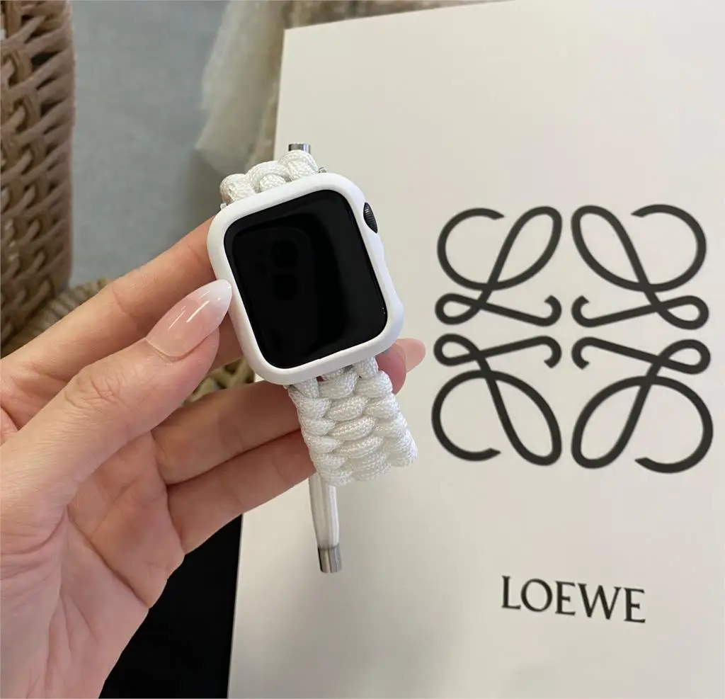 

Umbrella Rope Bracelet Nylon Strap For Apple Watch Band 44mm 40mm Sport Watchband 38mm 42mm Correa For Iwatch Series 6 5 4 Se 3