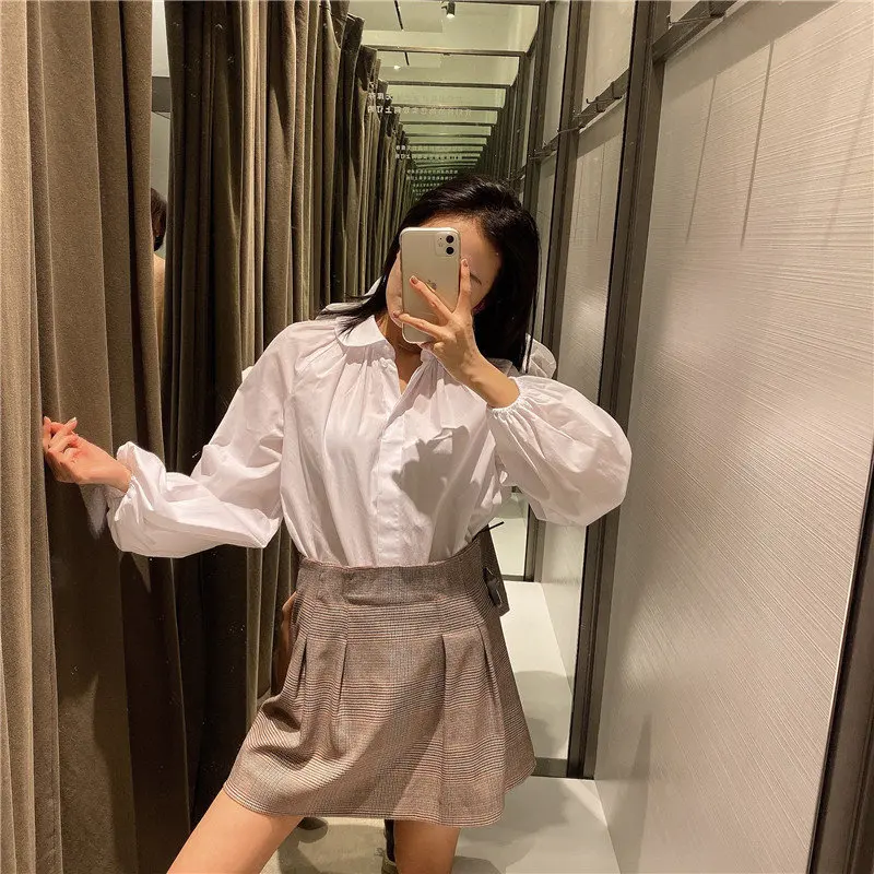 Мини юбка с высокой талией из искусственной кожи Женская мода 2019 зимние черные