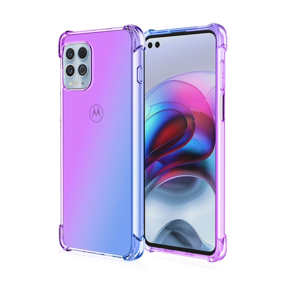 

Anti-scratch Soft Gradient TPU Case for Motorola Moto Edge S E7 G9 G30 G100 G Power 2021 Stylus One Fusion Plus Cover