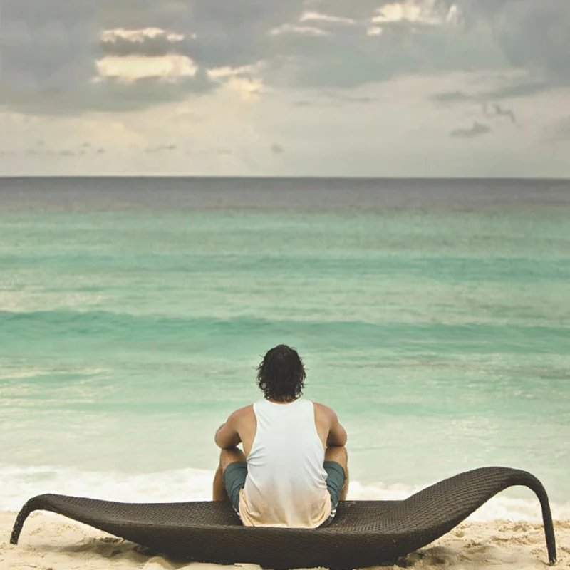 Бесплатная доставка 190 см шезлонг открытый ротанговый Диван Лежак для балкона