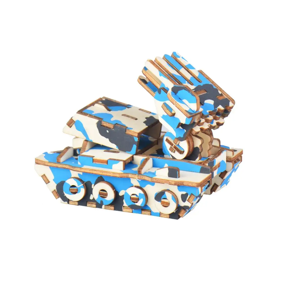 

3D Wooden Puzzle DIY Creative Kids Educational Toys Of Chariot Series Building Block Kits Assembly Toy Gift