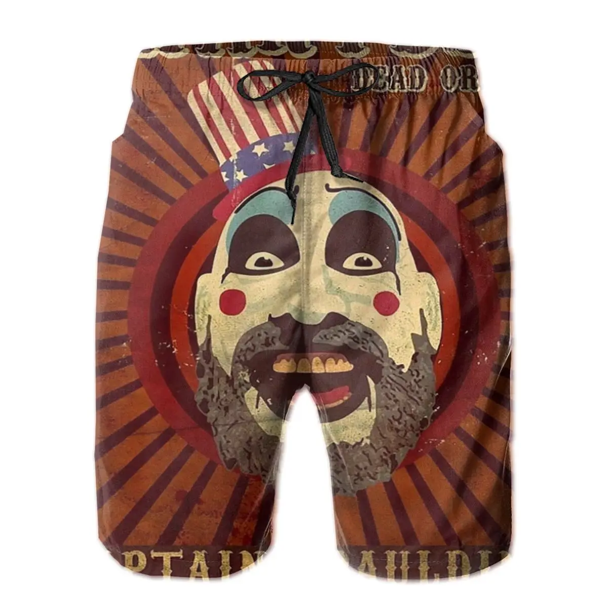

Мужские спортивные штаны Captain Spaulding, музей монстров, серфинг, пляжная доска, плавательные спортивные быстросохнущие графические шорты для в...
