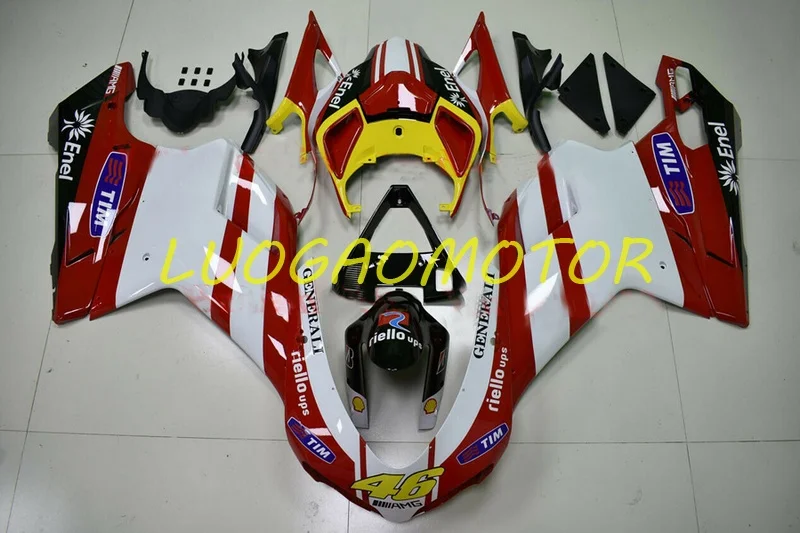

Injection ABS Bodywork Fairings kit For Red White FIAMM FICC Ducati 1098 848 1198 1098S 848S 1198S 2007 2008 2009 2010 2011 2012
