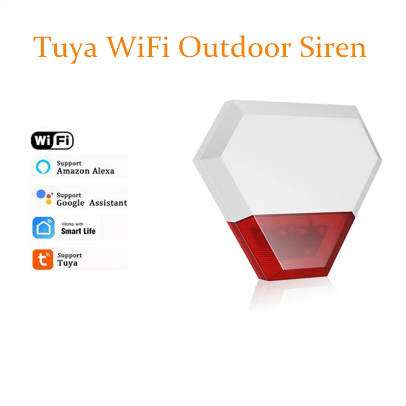 Уличная Стробоскопическая сирена Tuya с Wi Fi водонепроницаемая фонарик Alexa Google APP