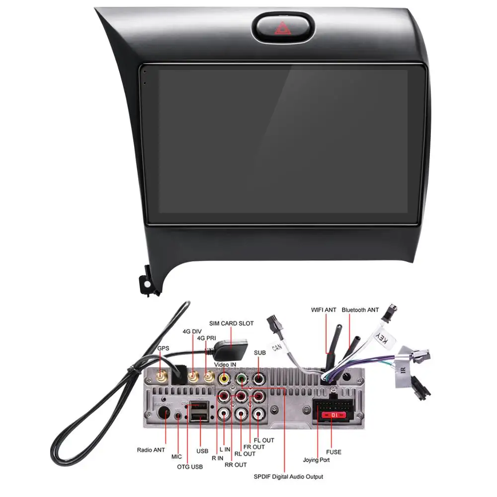 

Android 8.1 car radio head unit 2GB&4GB Car Intelligent System Octa Core SWC BT GPS Navigation IPS screen for Kia K3 2012-2016