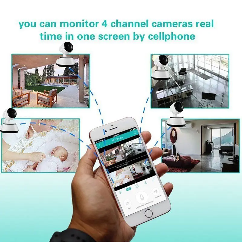 Беспроводной Видеоняни и радионяни Wi-Fi 720P HD IP Камера безопасности ребенка Камера s для дома Двусторонняя обратная связь аудио запись Камера радио-няня
