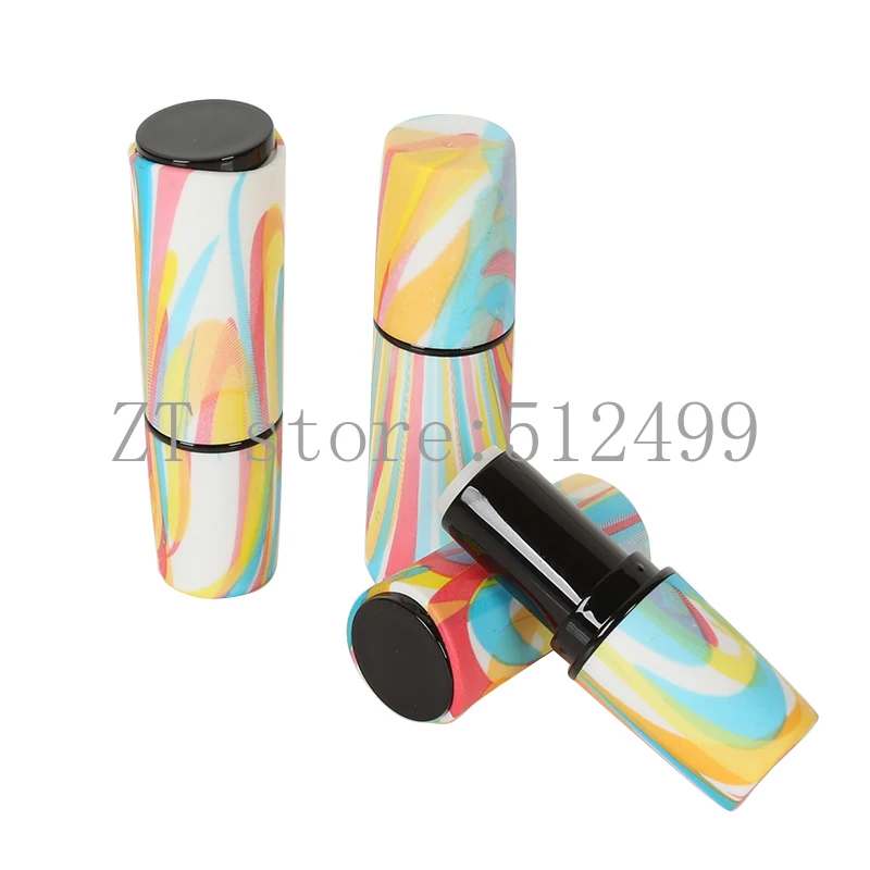 

10/20/50pcs Gradient Magnetic Buckle Mirror Lipstick Tube Seven Rainbow High-grade Empty Lip Rouge Mouth Container DIY Cosmetic