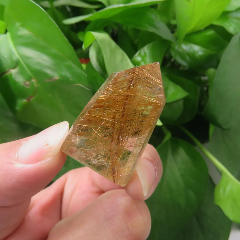 Новинка! 3 шт. оптовая продажа AAAA натуральный золотистый рустиловый кварц rutilaed Hair