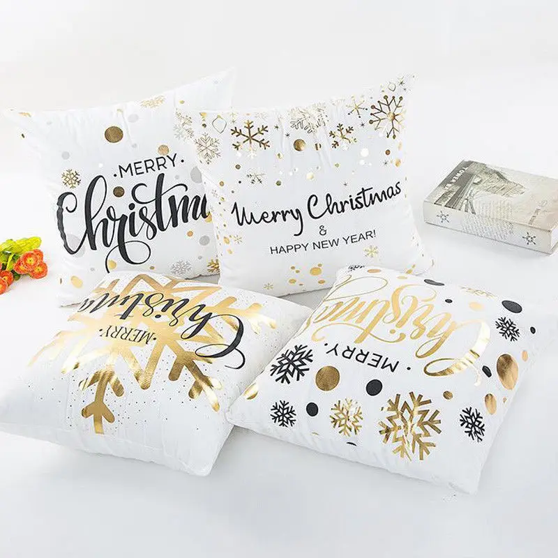 

45*45 cm Christmas cushion cover sofa cushions Pillow cases Cotton Linen pillow covers Home Decor Pillow Case Sofa car Home