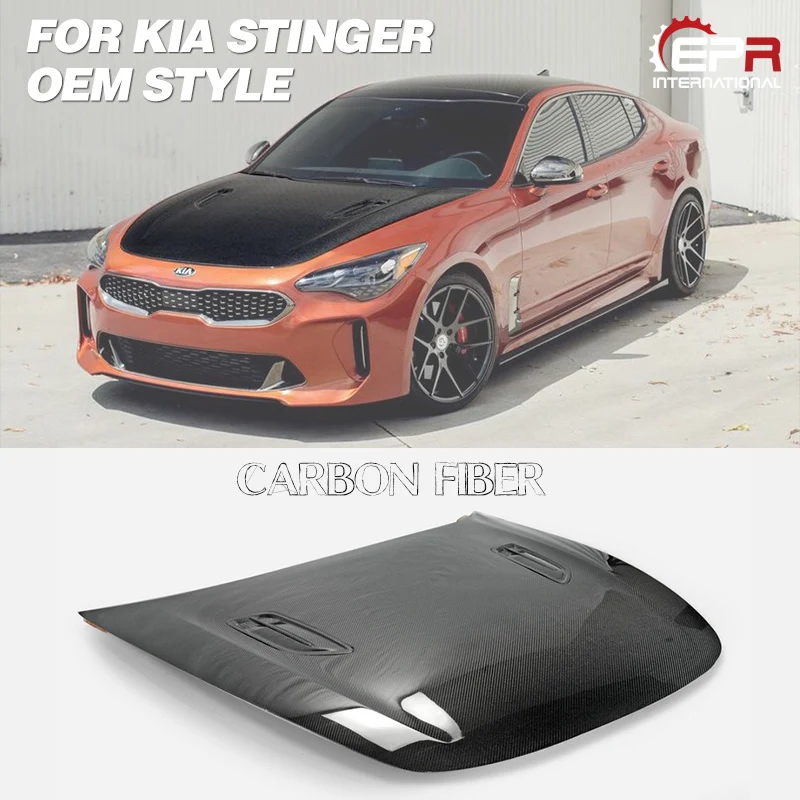 Автомобильные аксессуары для Kia Stinger OEM стиль капот из углеродного волокна с EPA