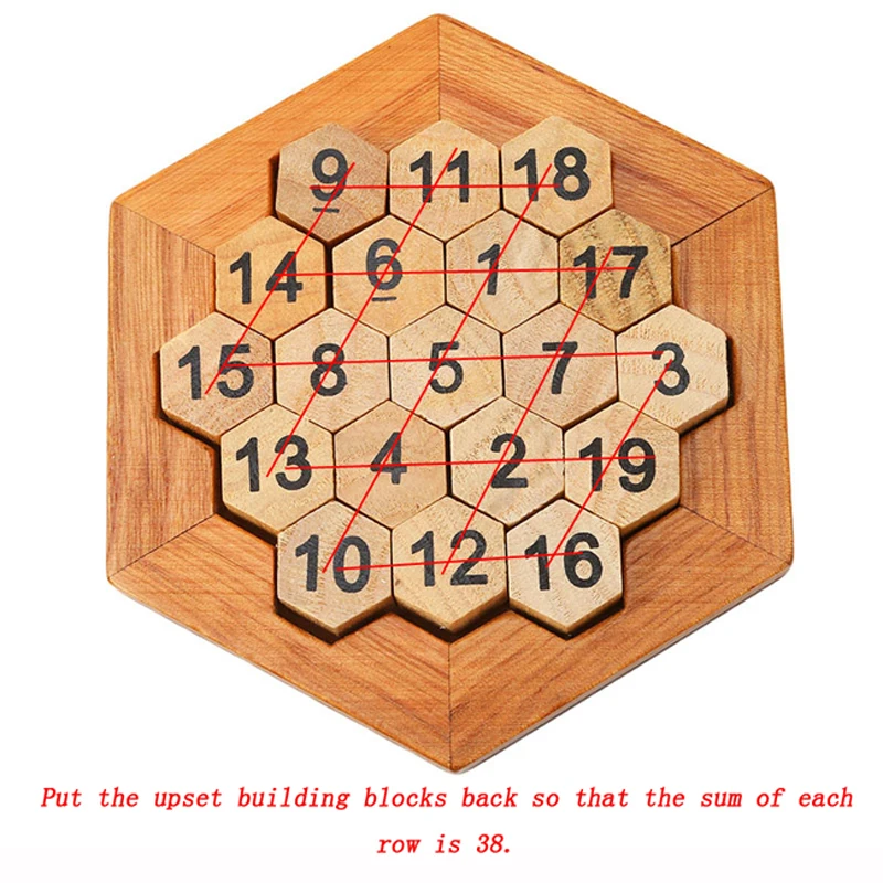 Rompecabezas de n&uacute;meros con forma geom&eacute;trica divertida para ni&ntilde;os, juego de matem&aacute;ticas de mesa con n&uacute;mero de madera, Educativo Para edades tempranas, juguetes de madera para Aprendizaje, regalo-1