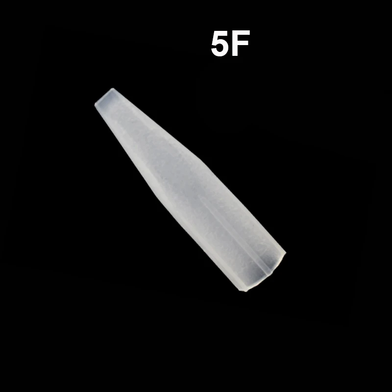 5f needle cap 500 шт. 1rl 3rl 5rl 5f 7f иглы-наконечники колпачки для ручка для тату микроблейдинг Иглы Постоянный макияж бровей губ - Габаритные размеры: 5f needle cap