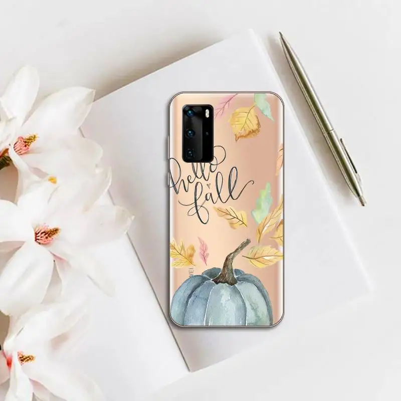

Fall leaves inspiration Phone Case Transparent for huawei honor P 40 30 20 lite Pro 10 i 8 9 x p smart 2019