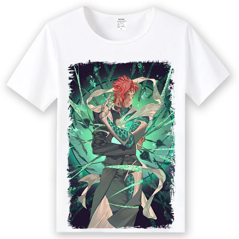Летняя футболка для косплея Джоджо из японского аниме Невероятные приключения