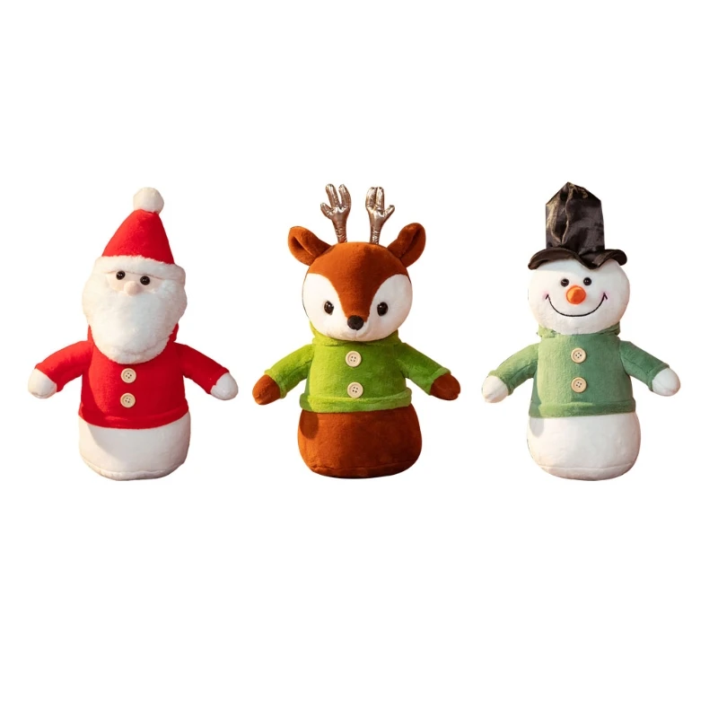 

40 см/15,74 дюйма Рождественская Мягкая кукла Санта-Клаус/северный олень/искусственная кожа