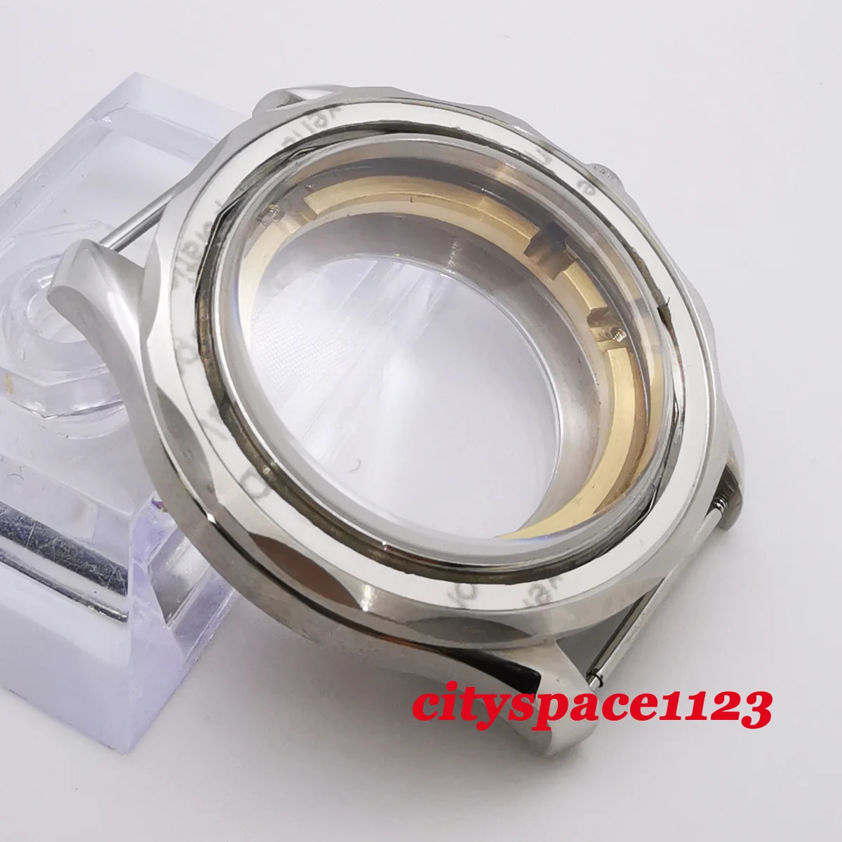 41 мм вращающийся ободок часы с сапфировым стеклом чехол Fit Miyota 8205/8215 эта 2836 DG2813/3804