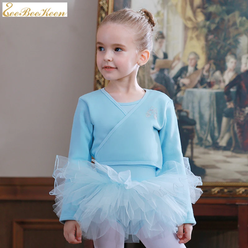 Детская осенне-зимняя Маленькая шаль детская танцевальная одежда топ с длинными