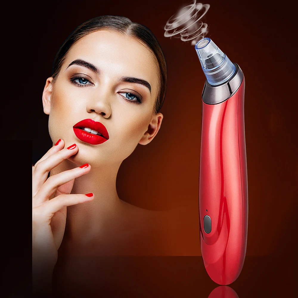 Удалитель угрей Удаление прыщей вакуумное всасывание с 5 взаимозаменяемыми