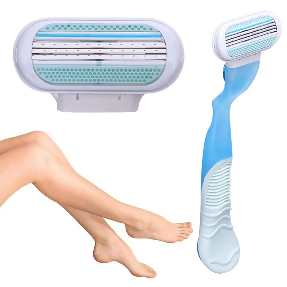

2pcs Shaving Women Razors Replaceable Blade Shaving Hair Remove Lady Safety Razor Head For 3 Layer-Blade Women's Razor Blade