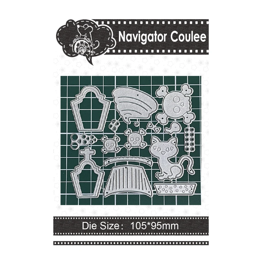 

Halloween Cutting Mould 2021 Cone Ice Cream Dead Scrapbook Metal Die Cutting Die Clear Stamp DIY Craft Creative Cutting