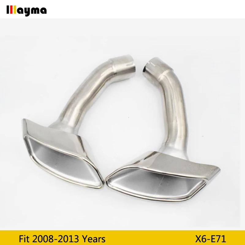 Наконечники выхлопной трубы с квадратным хвостом для BMW X6 35i xDrive 2008-2013 года E71