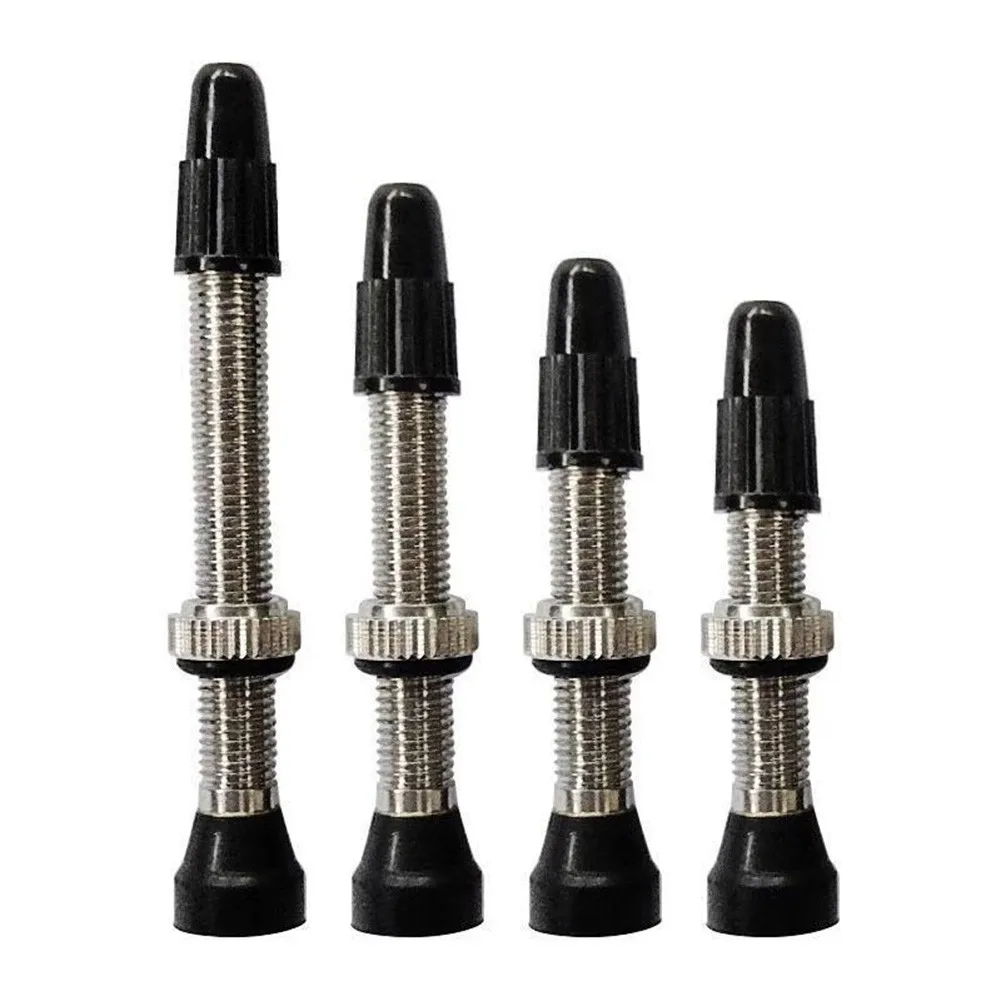 

1 Pair MTB Bike Tubeless Valve Stem 36/40/44/48/50/60mm Presta Removable Core FV Bicycle Valve Stem Silver Bike Accessories