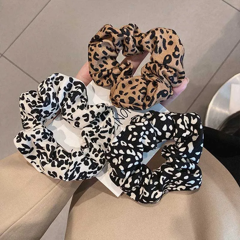 

Резинка для волос женская, с леопардовым принтом, в горошек