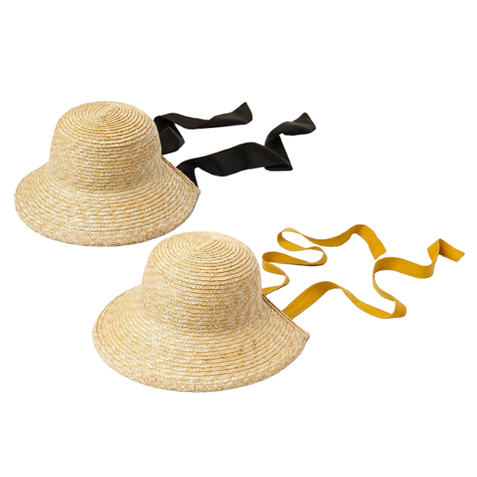 

Соломенная шляпа для девочек, Пляжная Панама с регулируемым ремешком для подбородка, реквизит для фотосъемки, защита от солнца