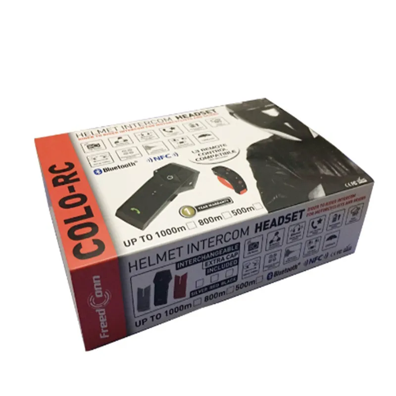 FreedConn COLO-RC мотоциклетный шлем Bluetooth гарнитура NFC FM функция с мягкими наушниками+ пульт дистанционного управления